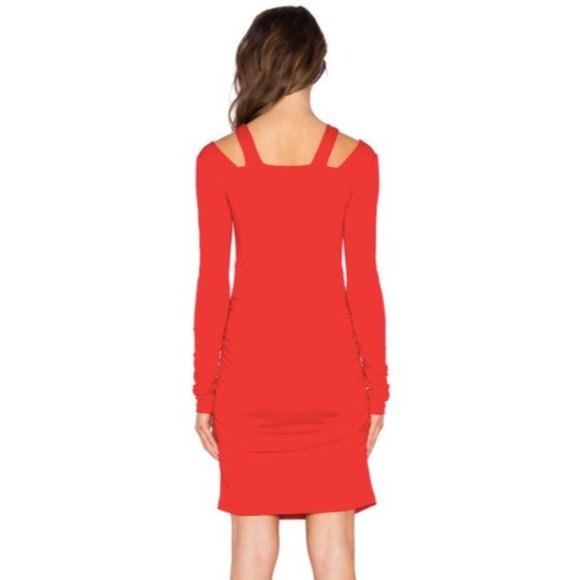 Revolve x Susana Monaco Ivy 16" Long Sleeve Dress Perfect Red Women’s Size XS - Picture 4 of 12